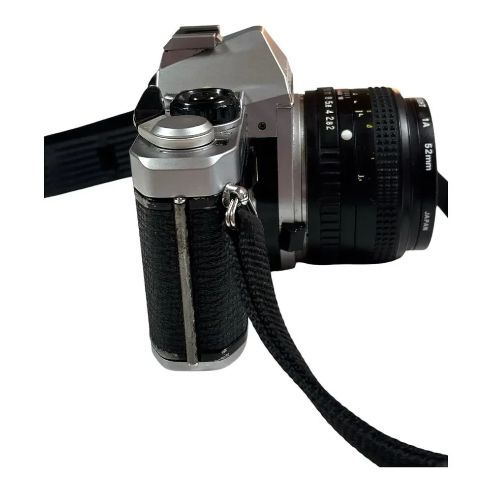 Pentax MX Black 35mm SLR Film Camera W/ 2.8 Telephoto Lens Pentax K Mount & Case